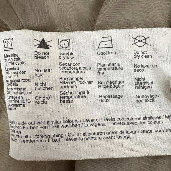 Esprit Beige Belted Cotton Trench Coat Size 8 Classic Lightweight All Purpose - Picture 7 of 9